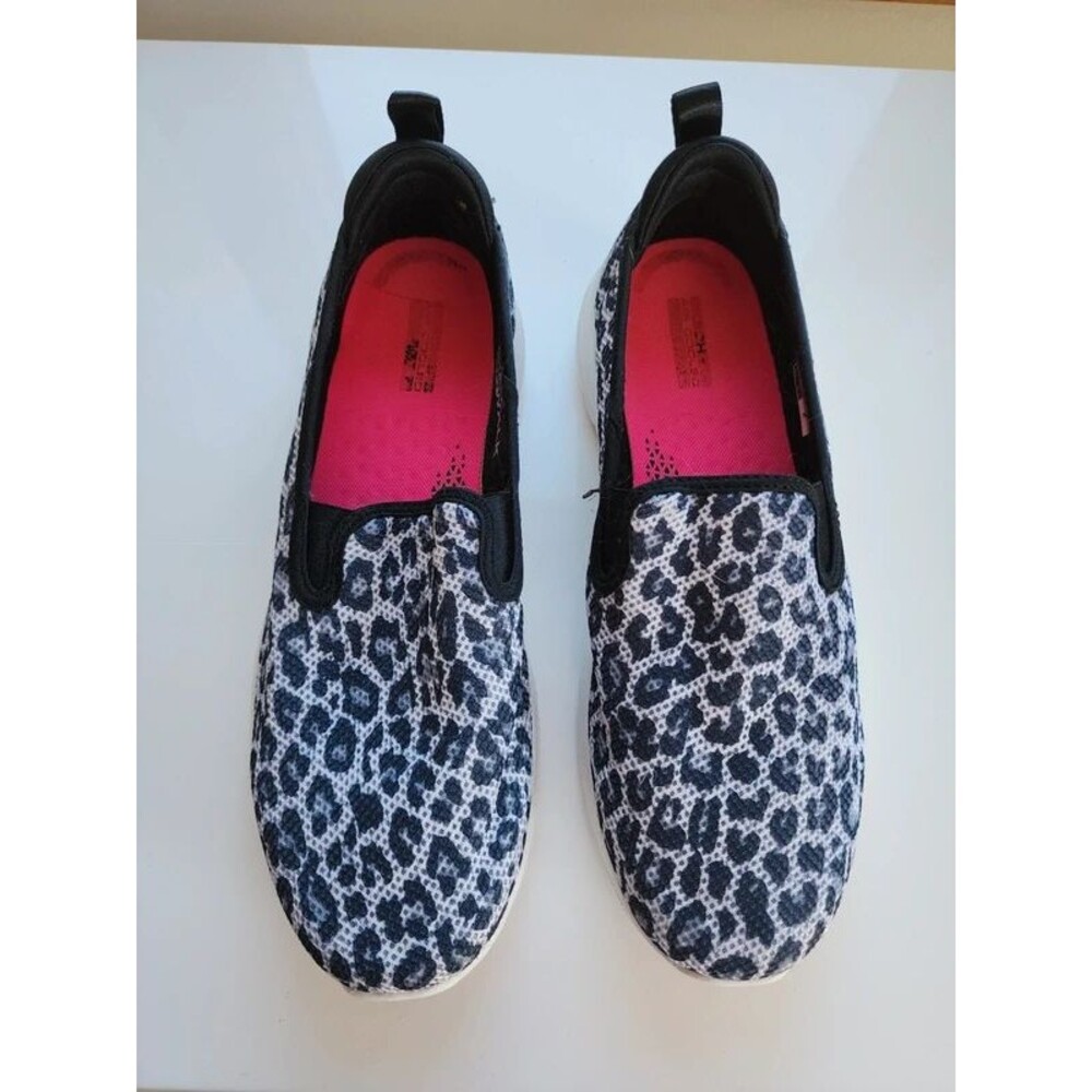 Skechers GOwalk Joy Fiery Leopard Slip-On Walking Shoes – Women's Size 9